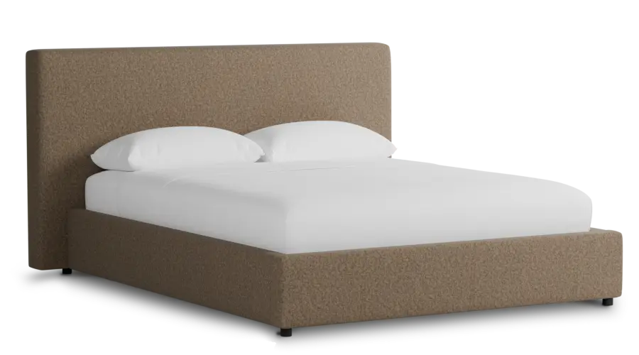 Grayton Merino Brown 44" Upholstered Platform Bed Grayton Merino Brown 44" Upholstered Platform Bed
