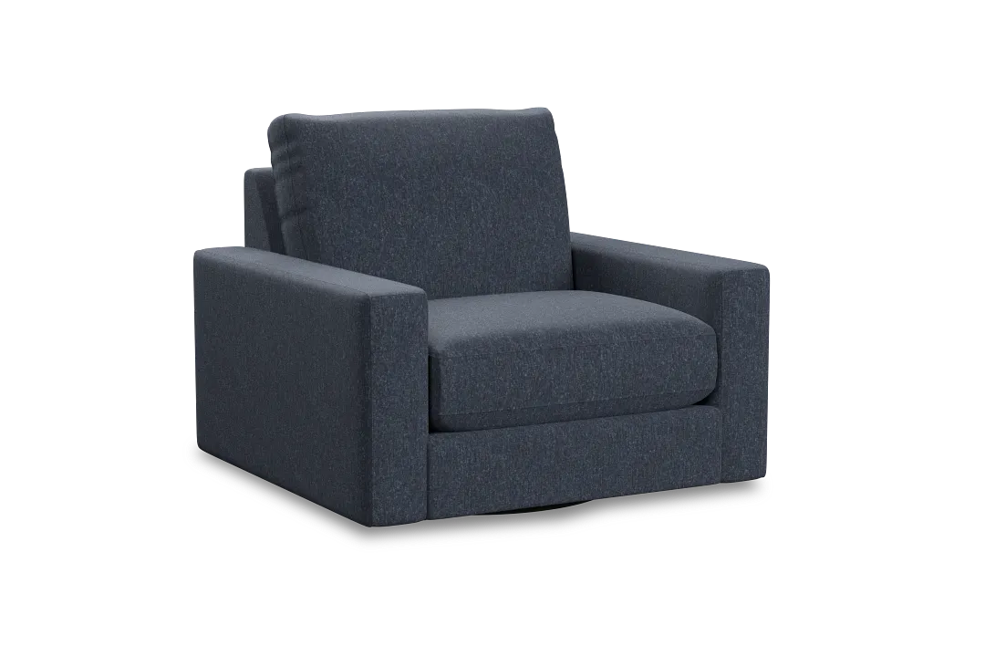 Edgewater Maguire Blue Swivel Chair