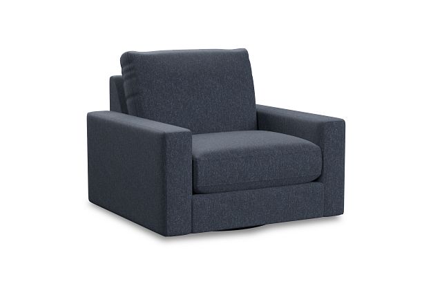 Edgewater Maguire Blue Swivel Chair