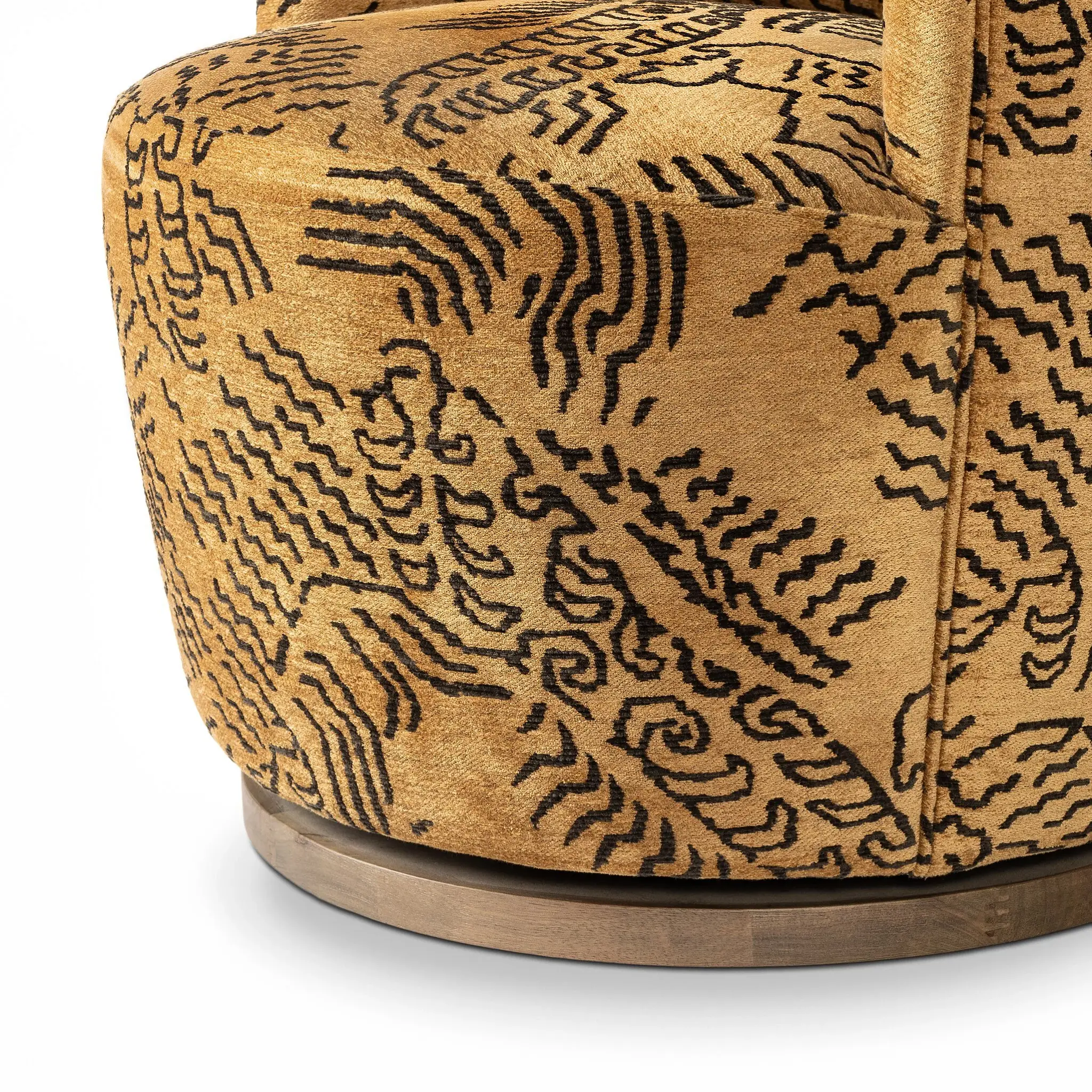Four Hands Sevi Yellow Velvet Swivel Accent Chair Four Hands Sevi Yellow Velvet Swivel Accent Chair