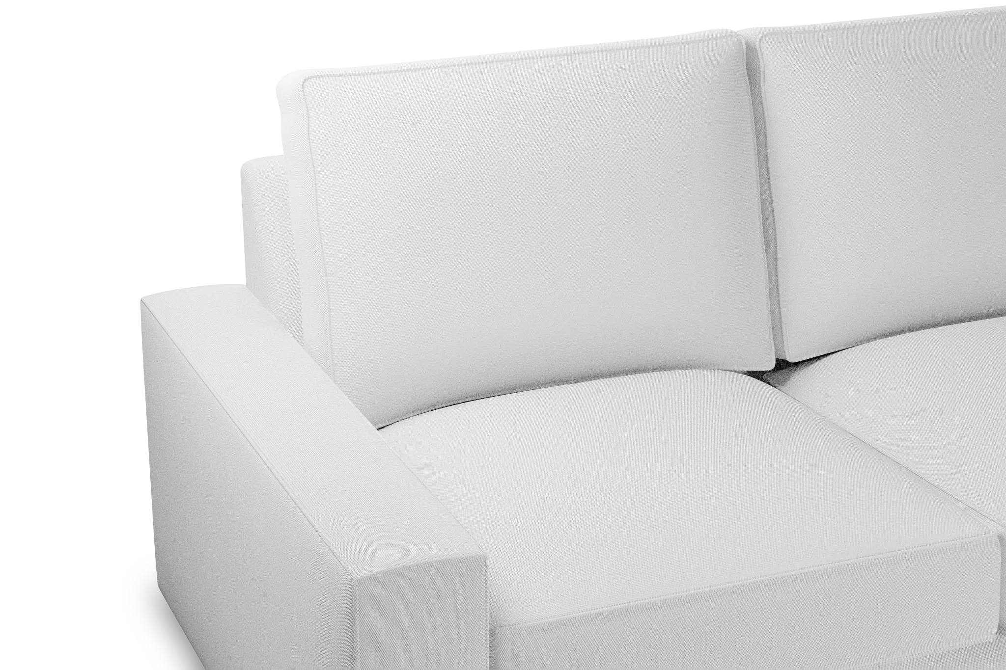 Edgewater Peyton White Medium Two-arm Sectional