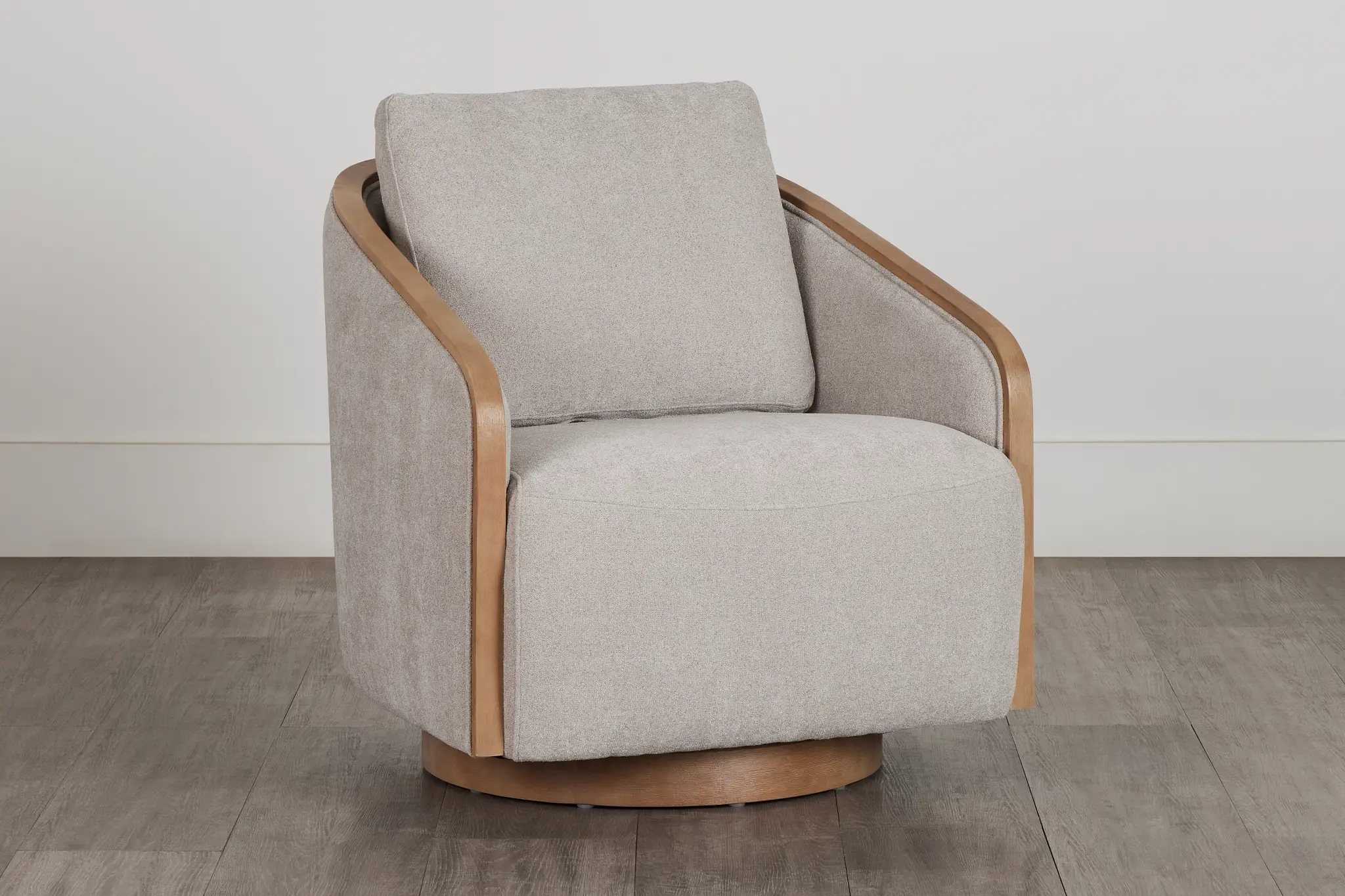 Campbell Light Gray Fabric Swivel Accent Chair Campbell Light Gray Fabric Swivel Accent Chair