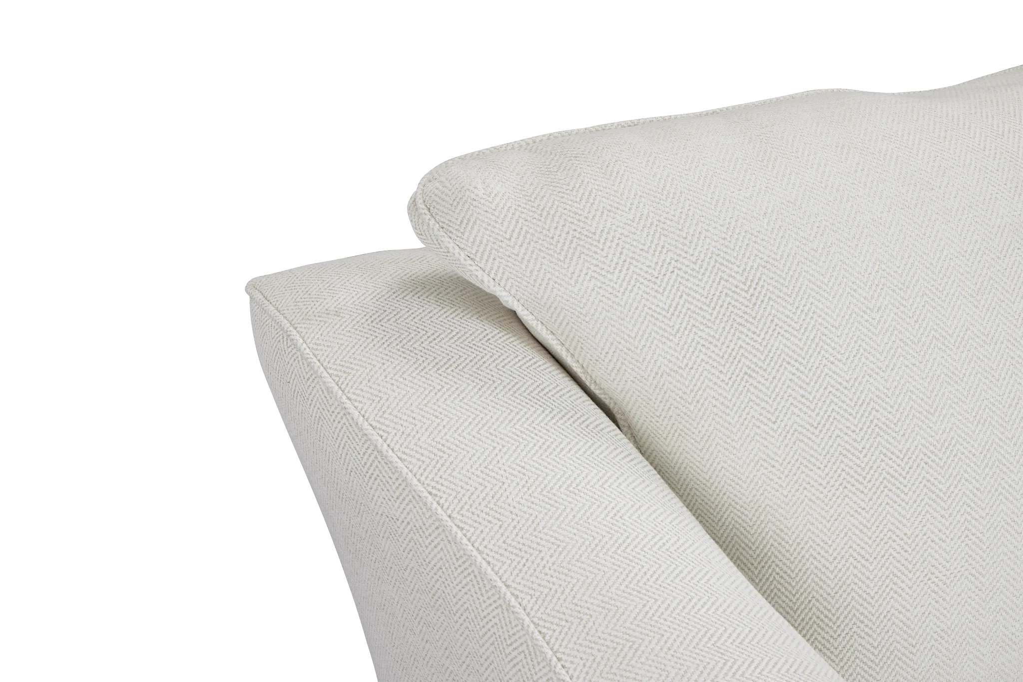 Avery White Fabric Sofa