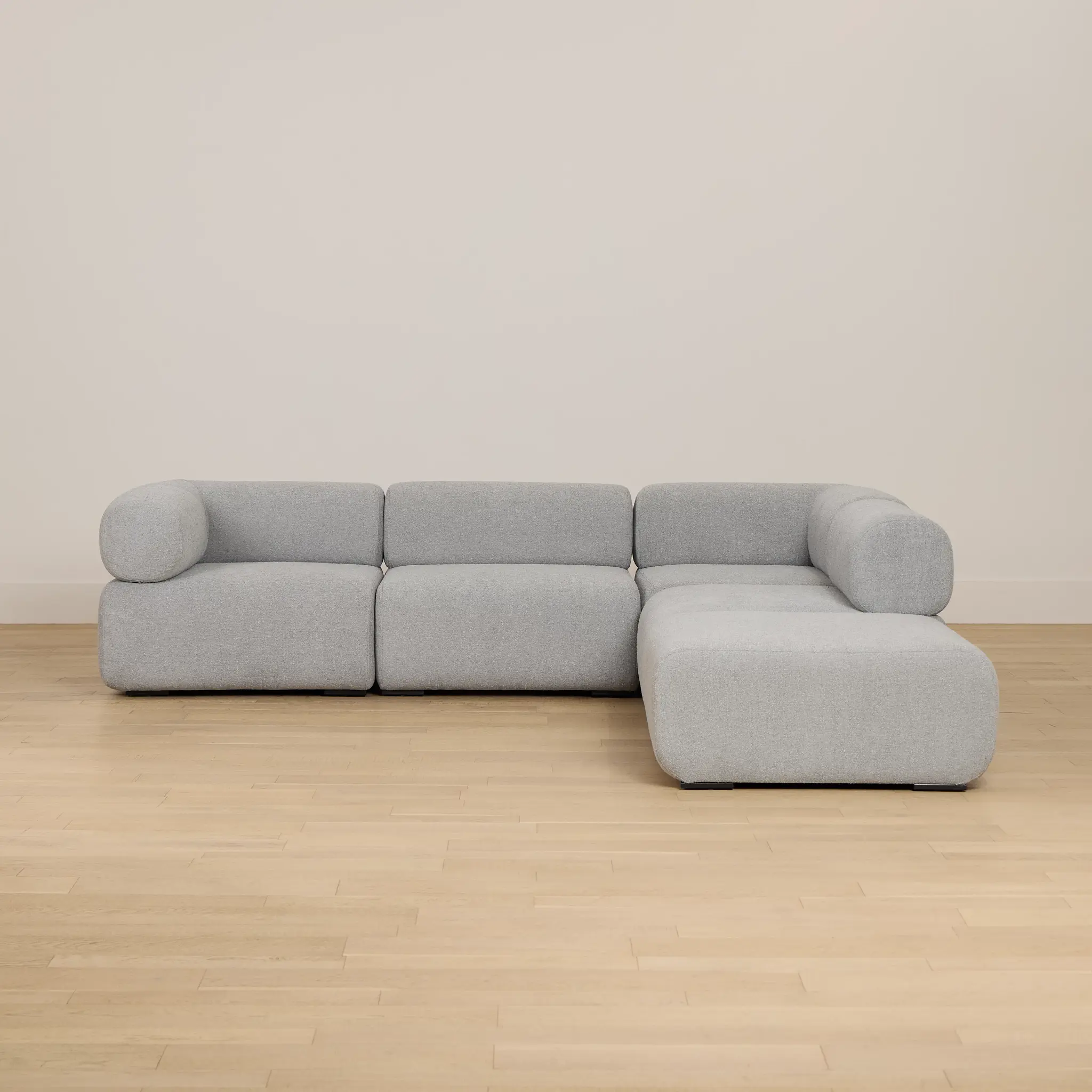 Celeste Light Gray Fabric 5-piece Right Facing Bumper Sectional Celeste Light Gray Fabric 5-piece Right Facing Bumper Sectional