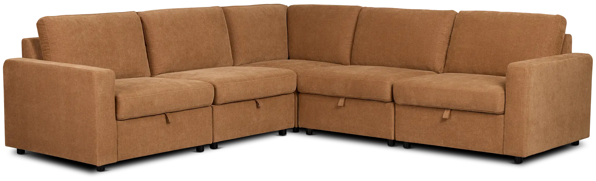 Addie Brown Fabric Small 2-arm Storage Sectional Addie Brown Fabric Small 2-arm Storage Sectional