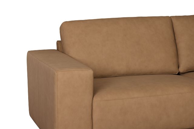Kellan Light Brown Leather Large Right Chaise Sectional
