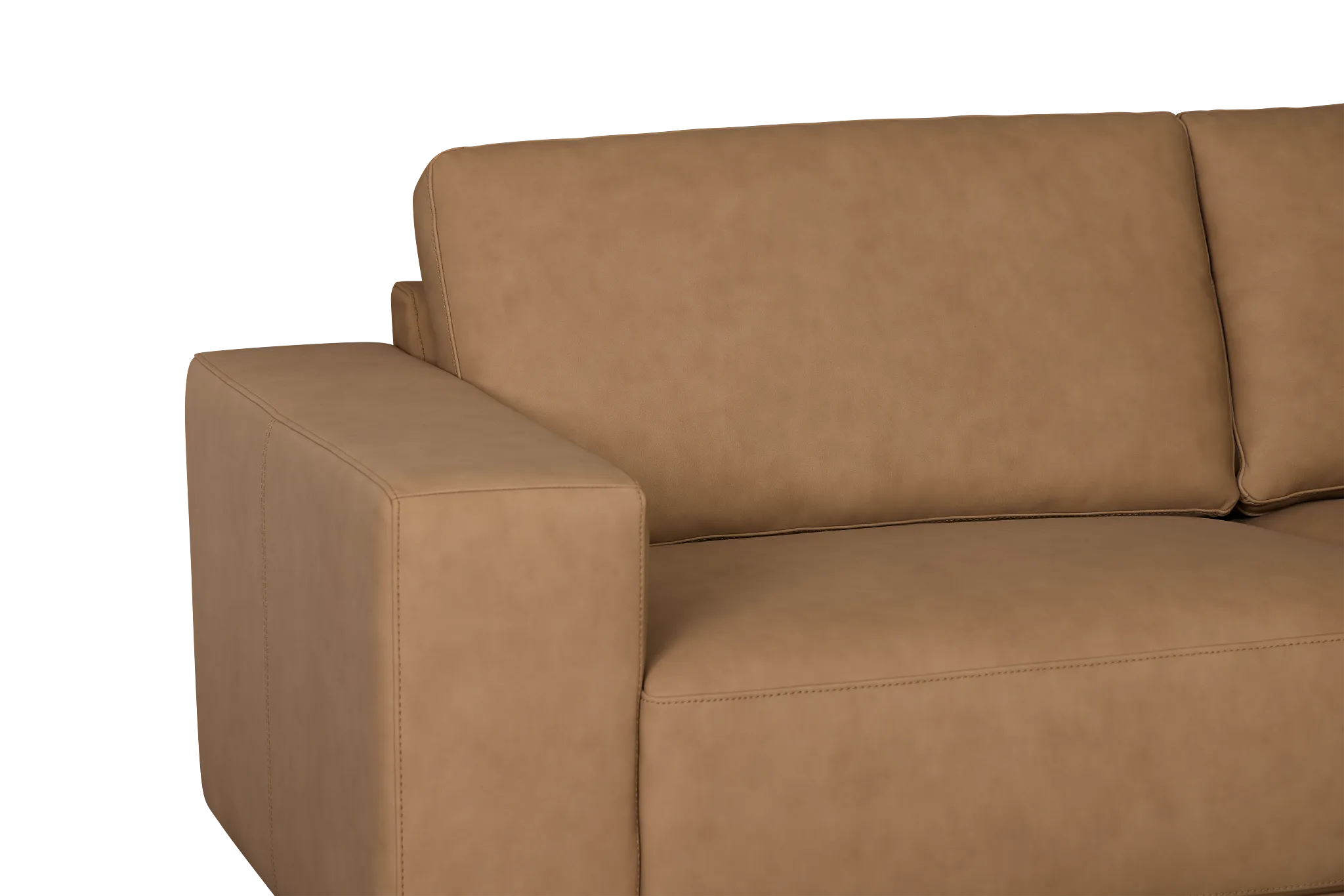 Kellan Light Brown Leather Large Right Chaise Sectional