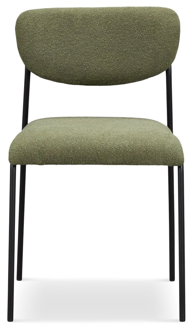 Lynden Green Metal Upholstered Side Chair
