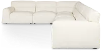 Blanca White Leather 6-piece Modular Sectional