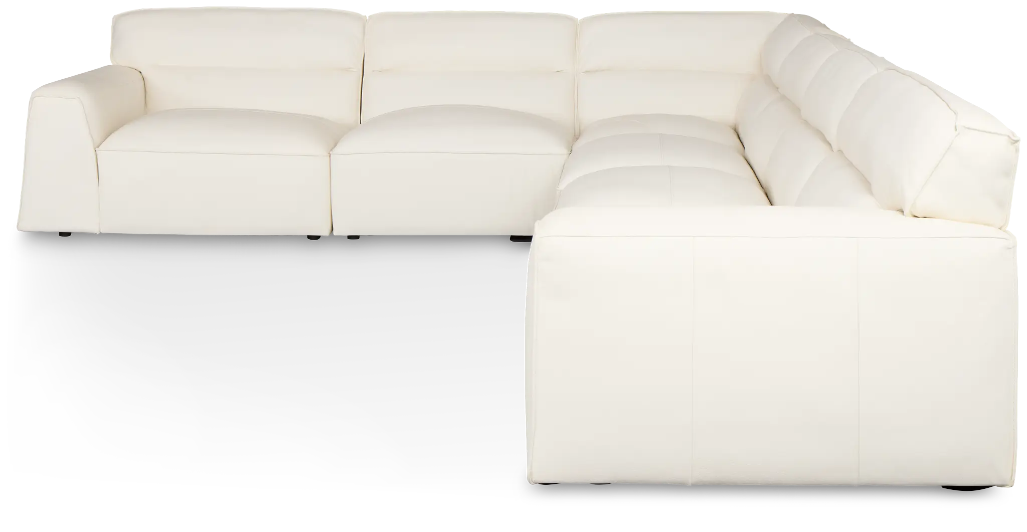 Blanca White Leather 6-piece Modular Sectional Blanca White Leather 6-piece Modular Sectional
