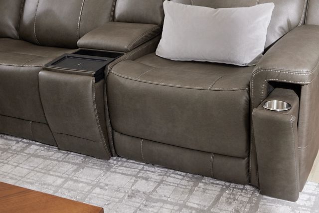 Jayden Gray Micro Large Dual Power Reclining Two-arm Sectional