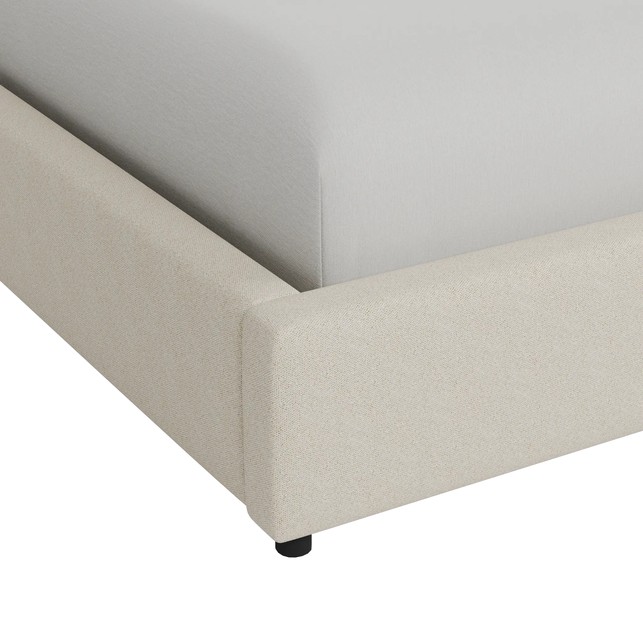 Grayton Sea Lane Light Gray 44" Upholstered Platform Bed Grayton Sea Lane Light Gray 44" Upholstered Platform Bed