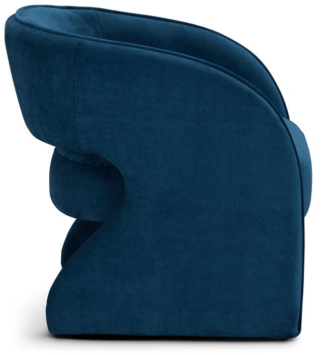 Noel Dark Blue Velvet Accent Chair