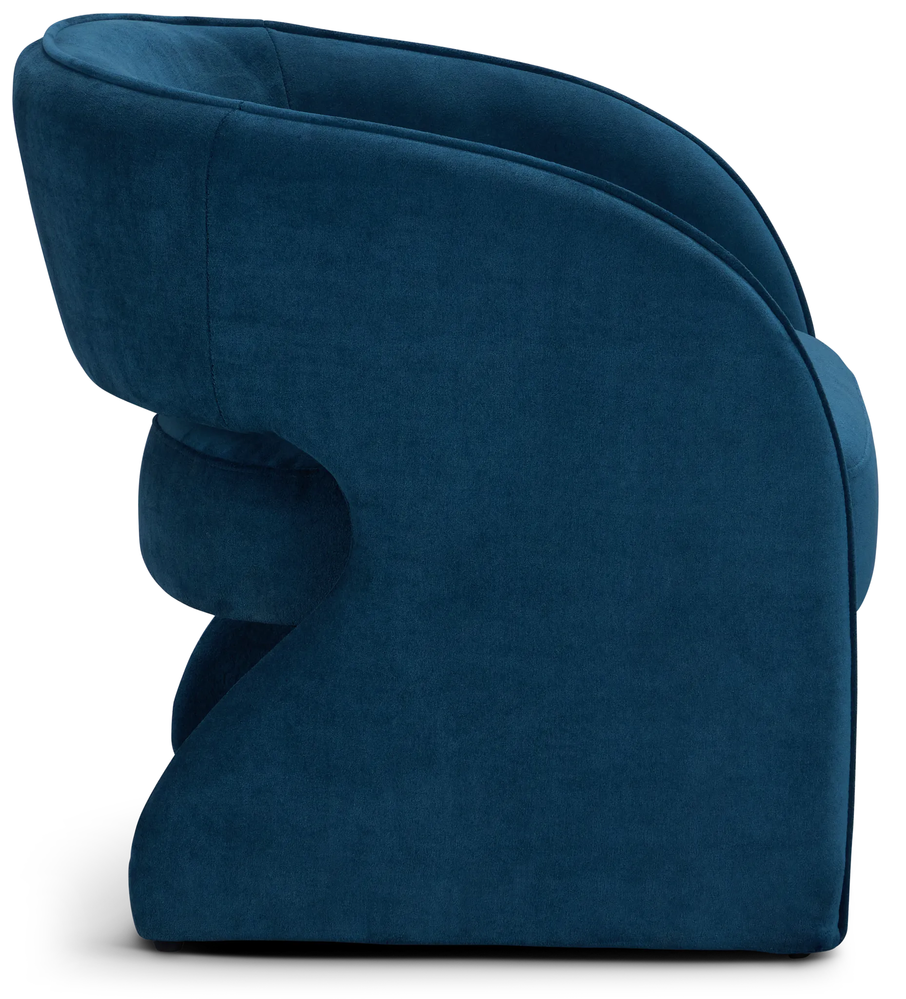 Noel Dark Blue Velvet Accent Chair