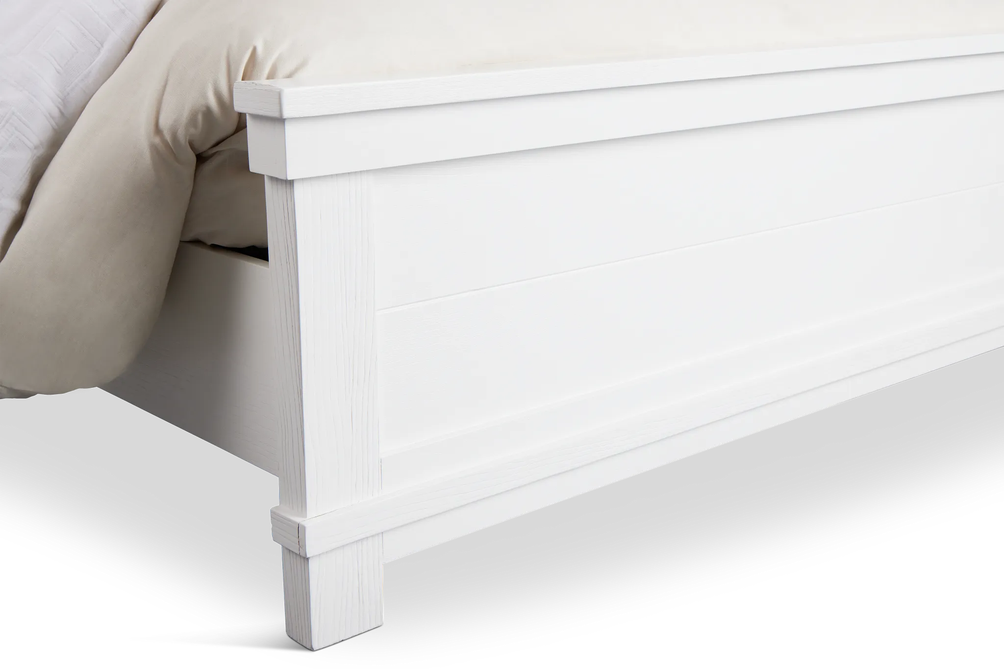 Anton White Panel Bed