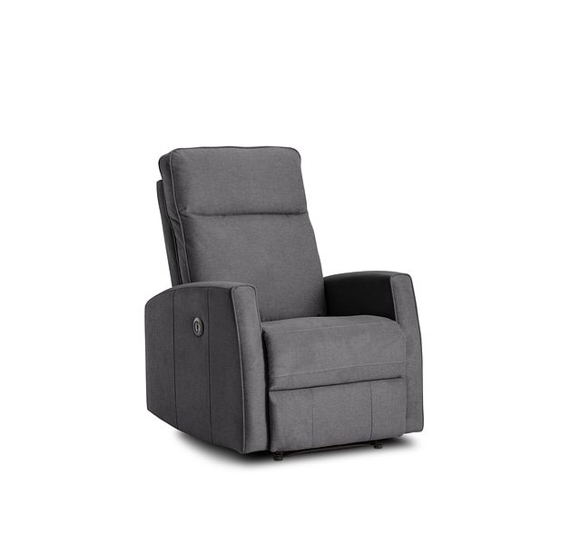 Chris Dark Gray Fabric Power Recliner