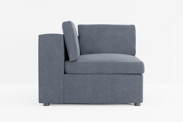 Destin Victory Dark Blue Fabric Corner Chair