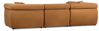 Aria Medium Brown Micro 4-piece Modular Sectional
