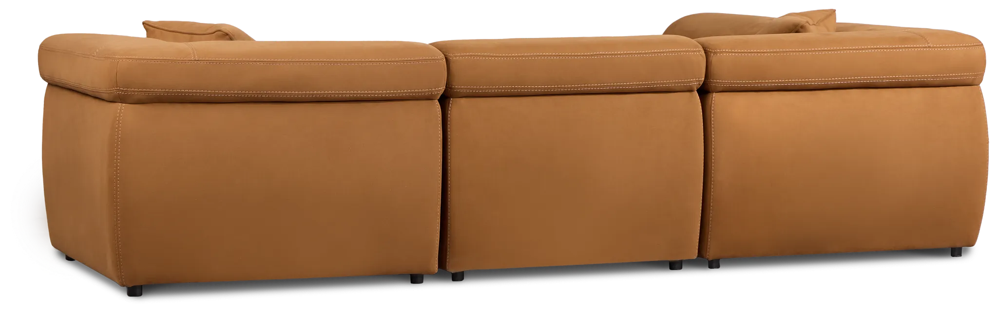 Aria Medium Brown Micro 4-piece Modular Sectional