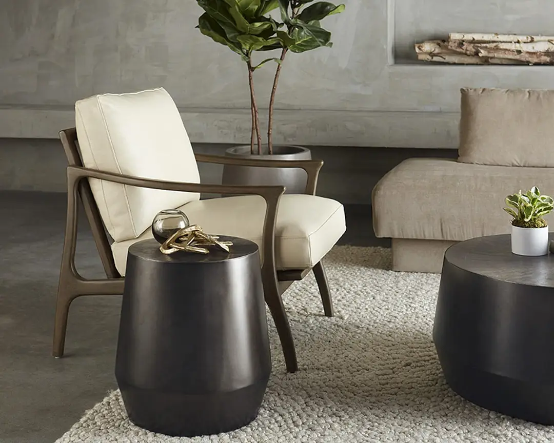Mensa Dark Gray Round End Table Mensa Dark Gray Round End Table