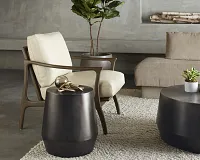 Mensa Dark Gray Round End Table