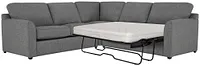 Asheville Gray Fabric Two-arm Right Innerspring Sleeper Sectional