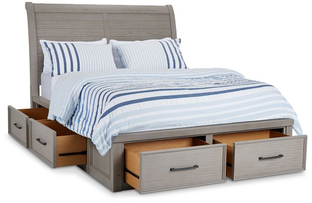 Napa Gray Sleigh Bed