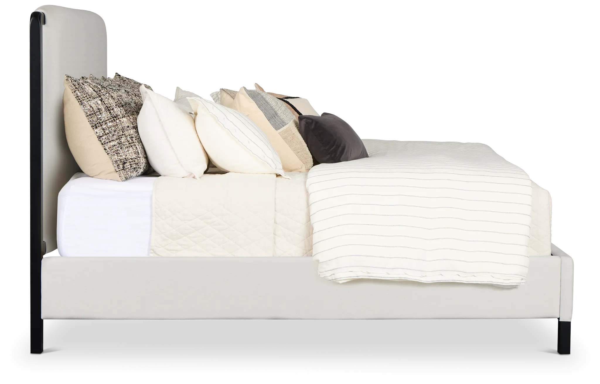 Highland Black Uph Panel Bed