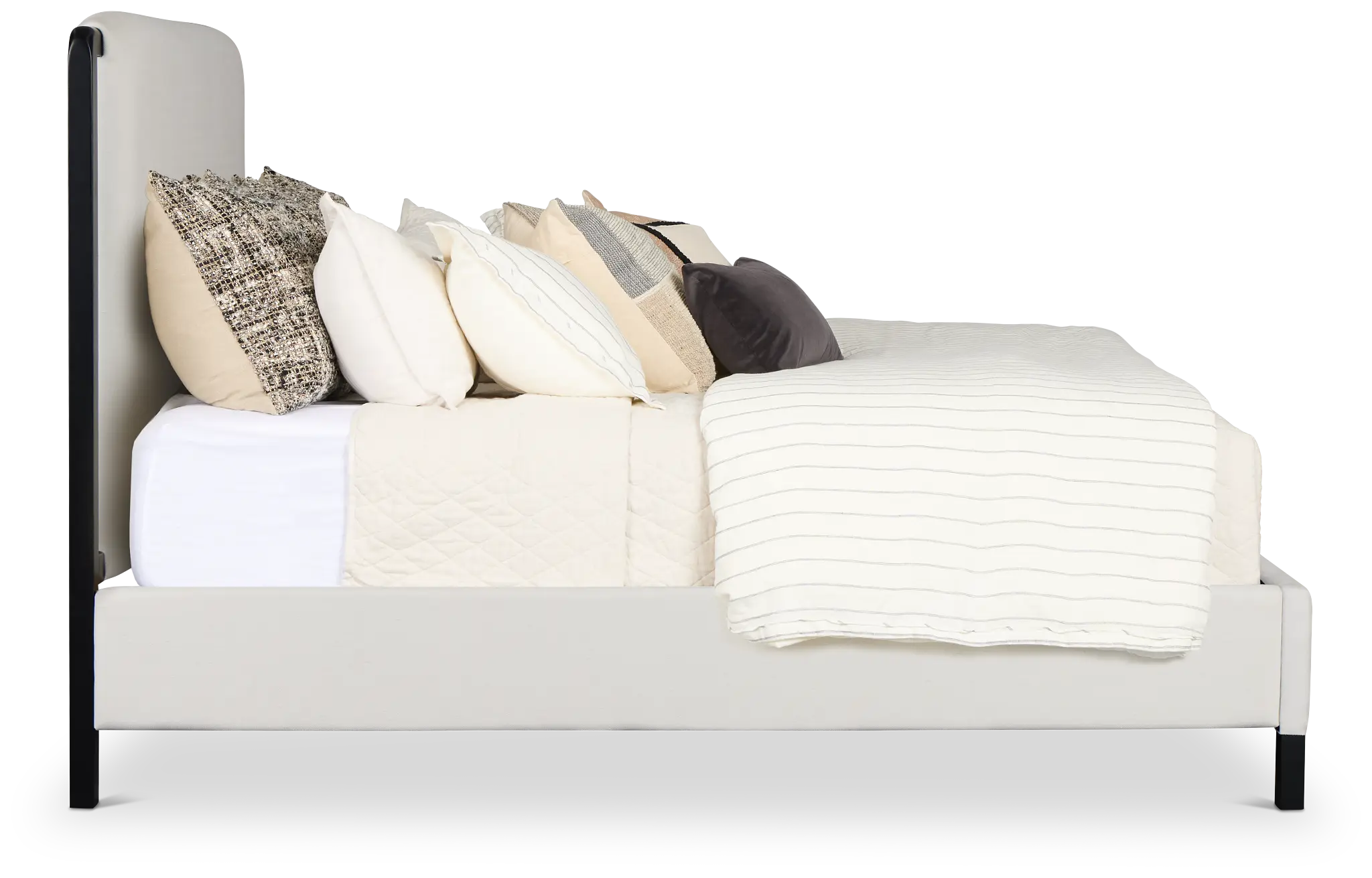 Highland Black Uph Panel Bed Highland Black Uph Panel Bed