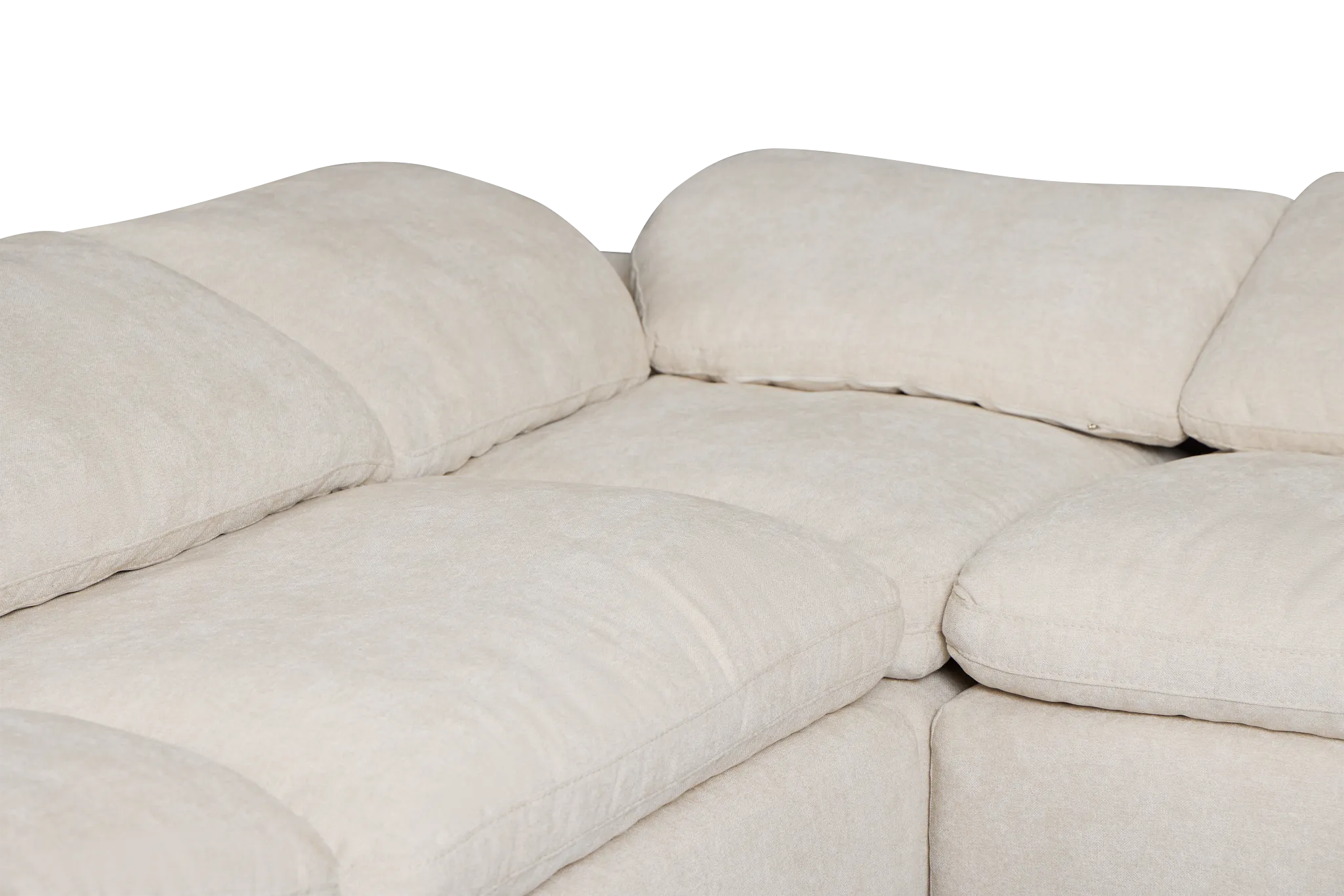 Drift Light Beige Fabric Small Two-arm Power Reclining Sectional