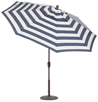 Maui Dark Blue Stripe Umbrella Set