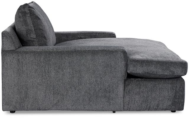 Stella Dark Gray Fabric Chaise