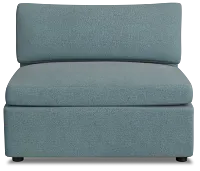 Destin Sutton Blue Fabric Armless Chair