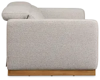 Leona Light Gray Fabric 2-piece Modular Power Loveseat