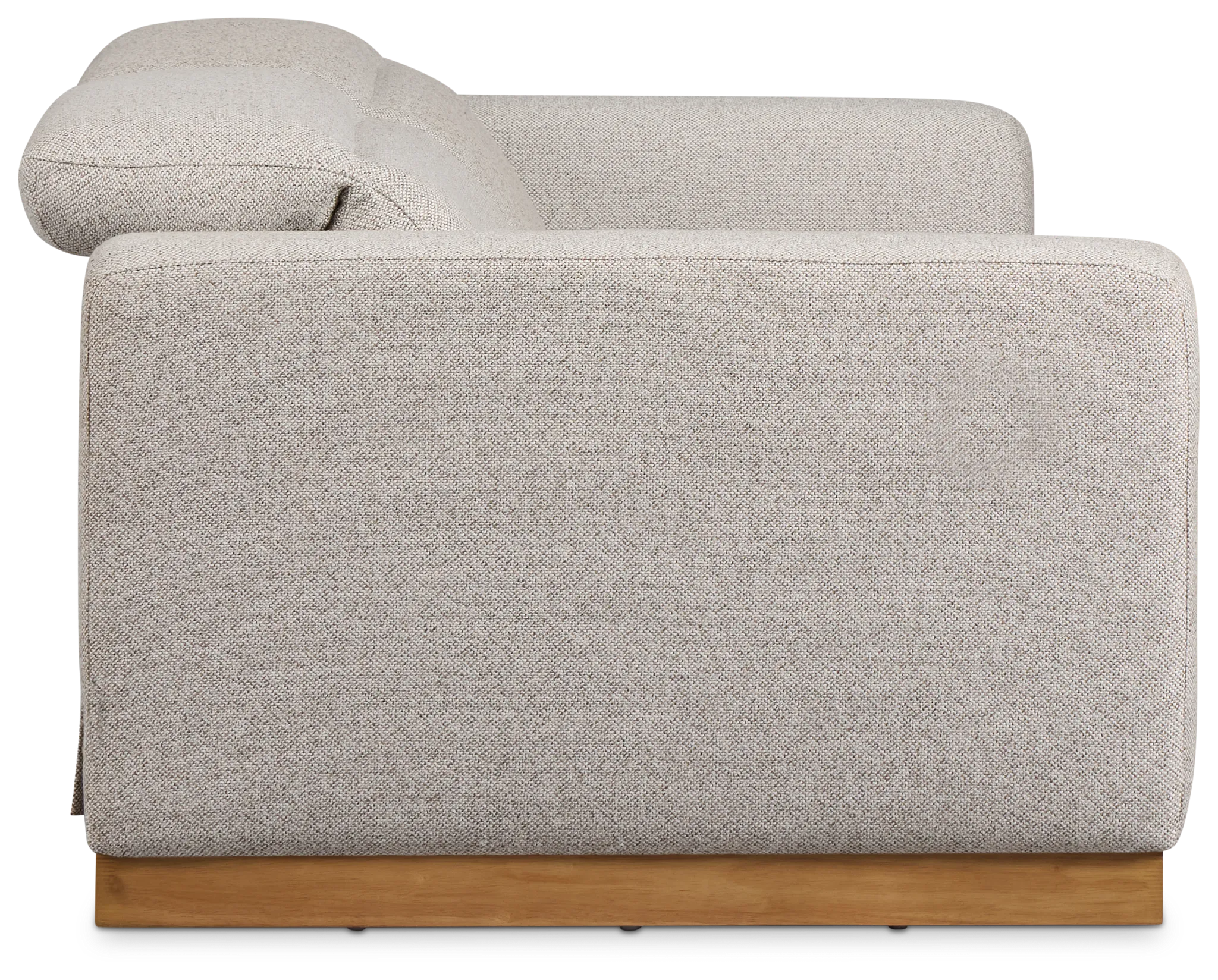 Leona Light Gray Fabric 2-piece Modular Power Loveseat