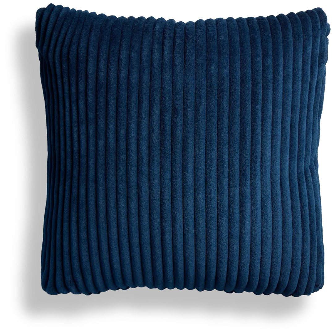 Charlie Dark Blue Square 20" Accent Pillow