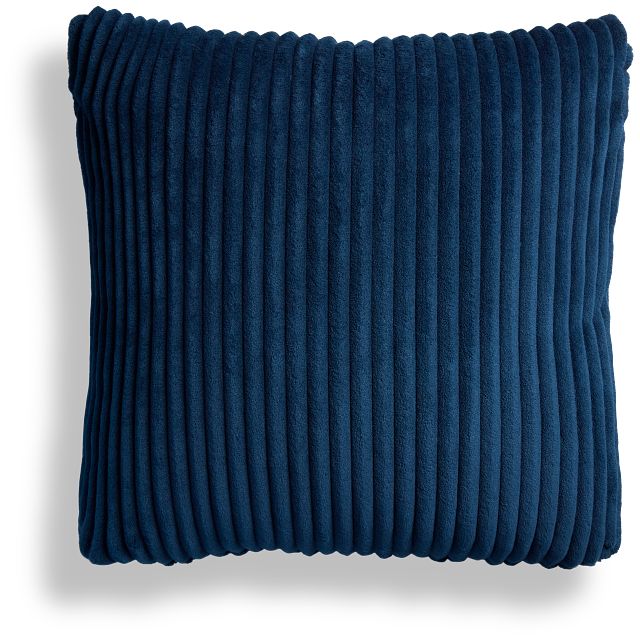 Charlie Dark Blue Square 20" Accent Pillow