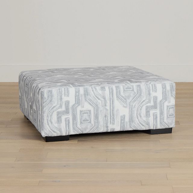 Kylie Light Gray Fabric Cocktail Ottoman