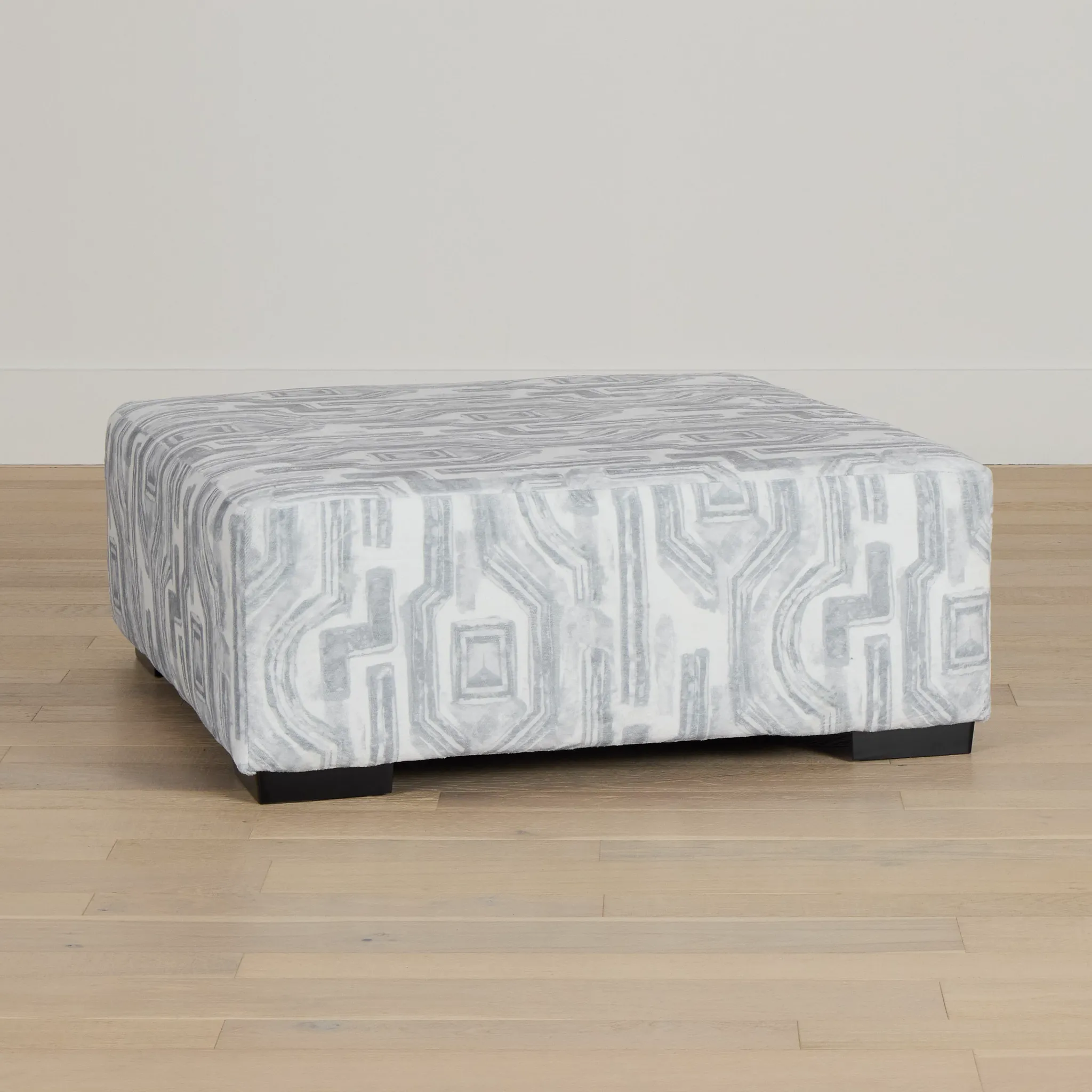 Kylie Light Gray Fabric Cocktail Ottoman