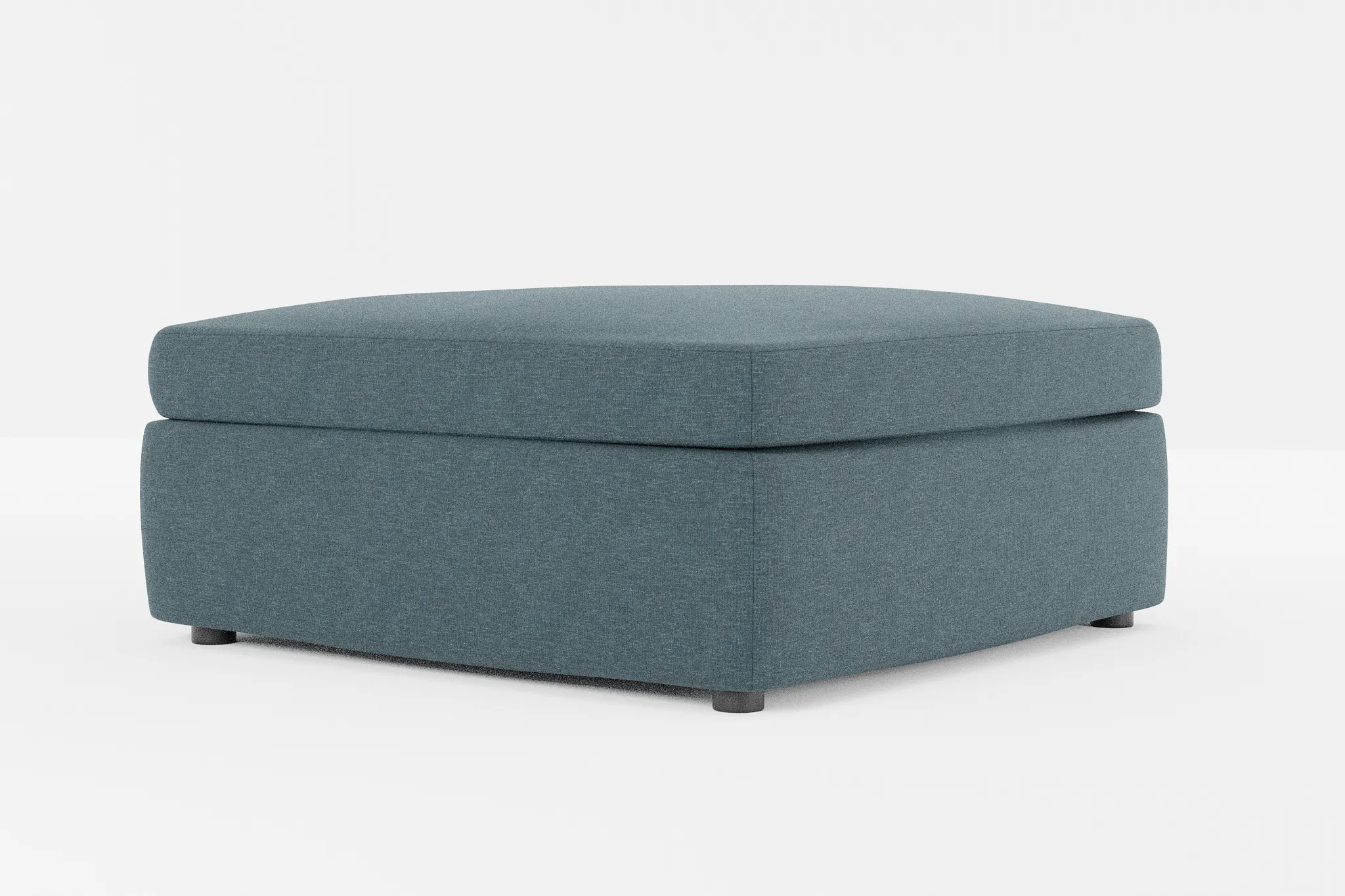 Destin Elevation Dark Blue Fabric Cocktail Ottoman