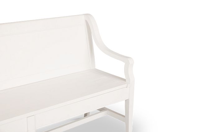 Heron Cove White Storage Dining Bench