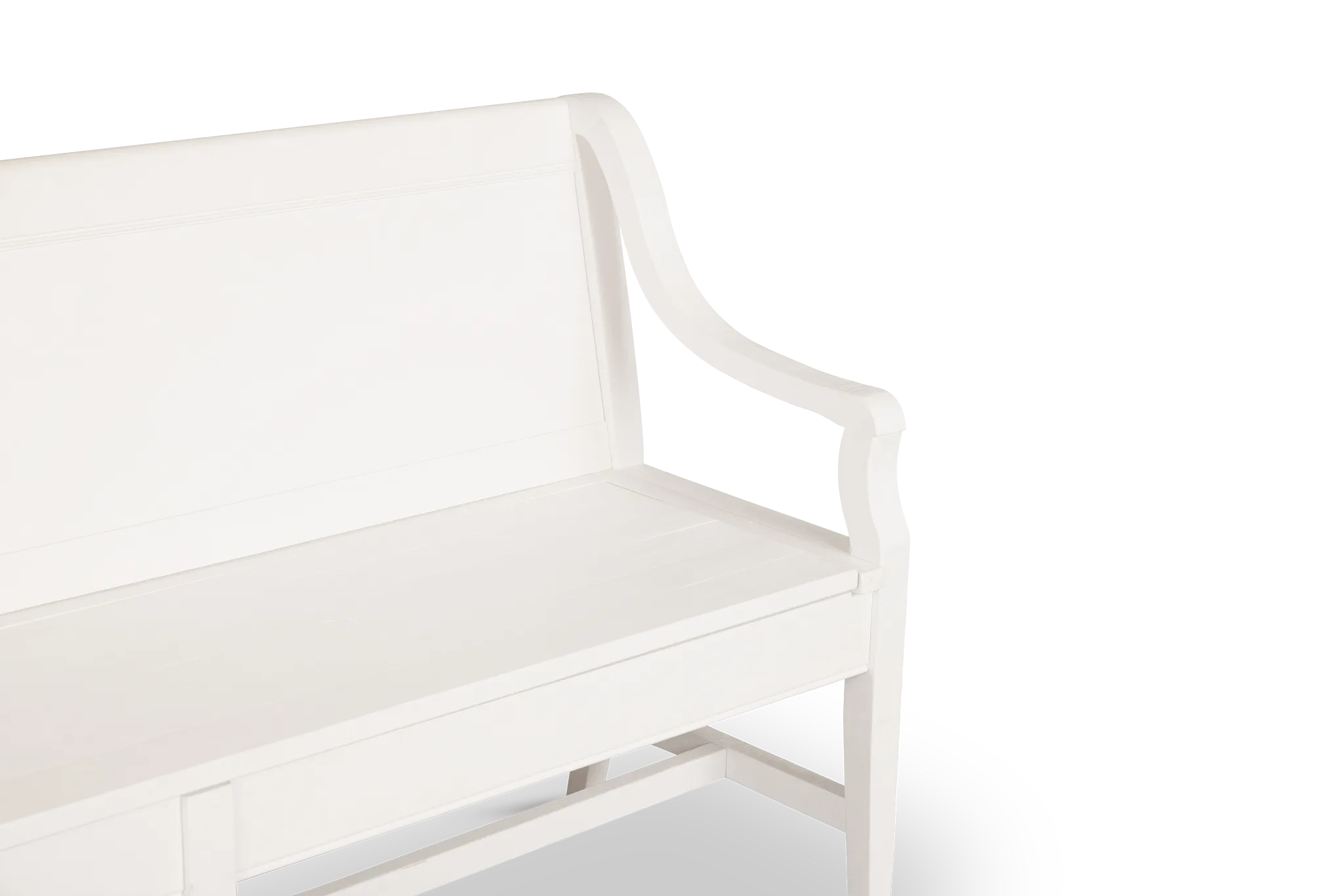 Heron Cove White Storage Dining Bench