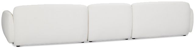 Halsey White Fabric Dual Cuddler Sectional