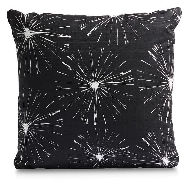 Sparks Black 18" Indoor/outdoor Accent Pillow