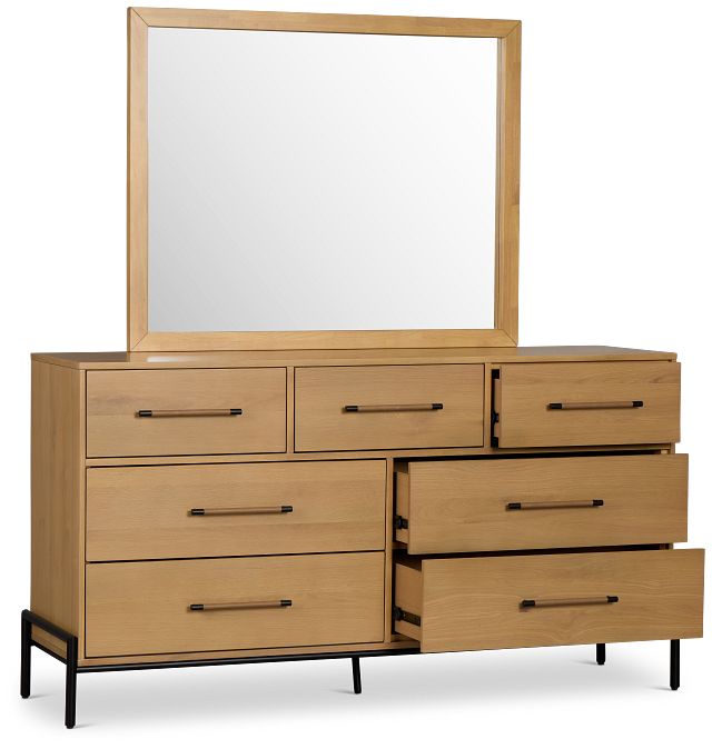 Highland Light Tone Dresser & Mirror