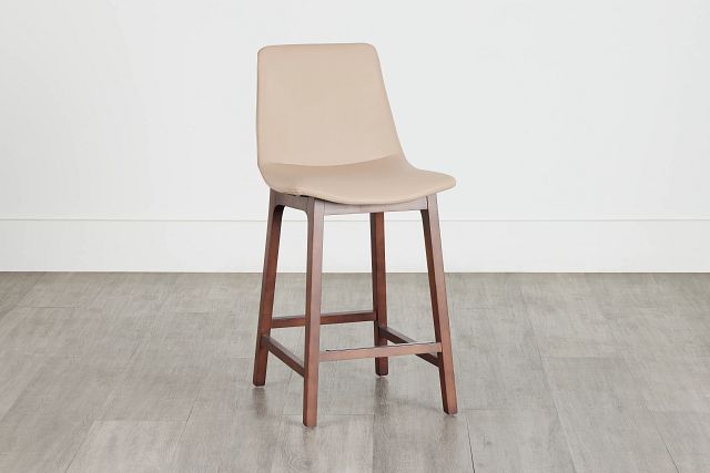 Hamilton Taupemicro 24" Upholstered Barstool