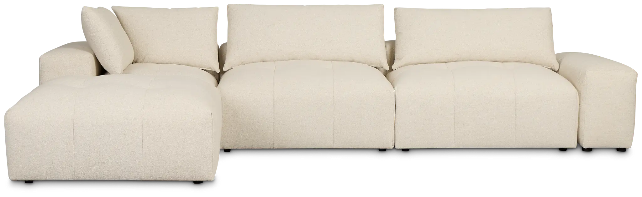 Remi Light Beige Fabric 5pc Bumper Sectional Remi Light Beige Fabric 5pc Bumper Sectional