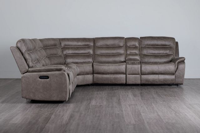 Grayson Micro Large Dual Power Reclining Two-arm Sectional