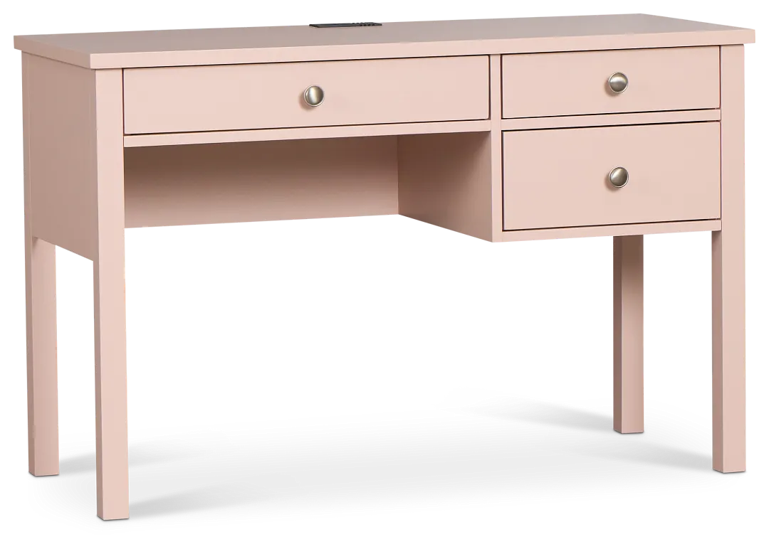 Charleston Pink 3-drawer Desk