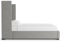 Captiva Linen Gray 60" Upholstered Shelter Bed